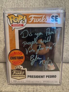 Funko Pop! People President Pedro in Blue Outfit with Orange Box Accents